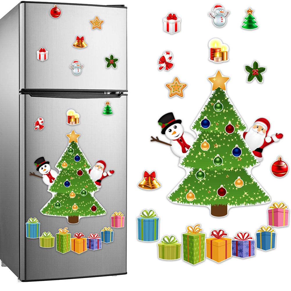 thumbnail image 2 of SGACAI Pegatinas navideñas magnéticas para frigorífico, imanes navideños para frigorífico, imanes navideños para puerta de garaje, pegatinas impermeables para frigorífico para decoración navideña d, 2 of 7