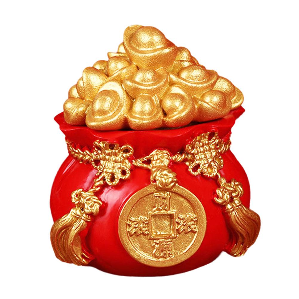 thumbnail image 5 of SGACAI Árbol de dinero auspicioso de Feng Shui caliente Bolsa de lingotes de oro Adorno de escritorio de la suerte de la fortuna, 5 of 7