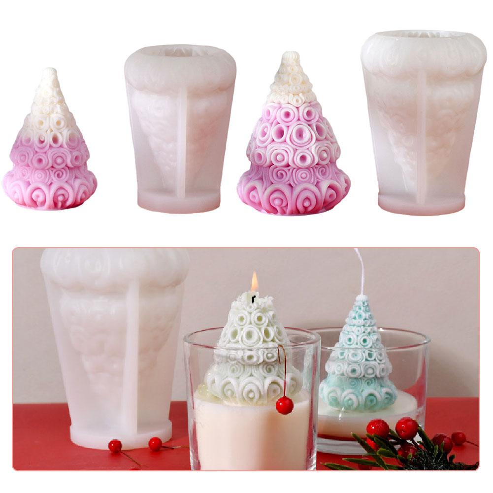 thumbnail image 3 of SGACAI Molde de silicona para velas de aromaterapia con forma de árbol de Navidad, molde para manualidades de yeso (ш жκ, 3 of 7