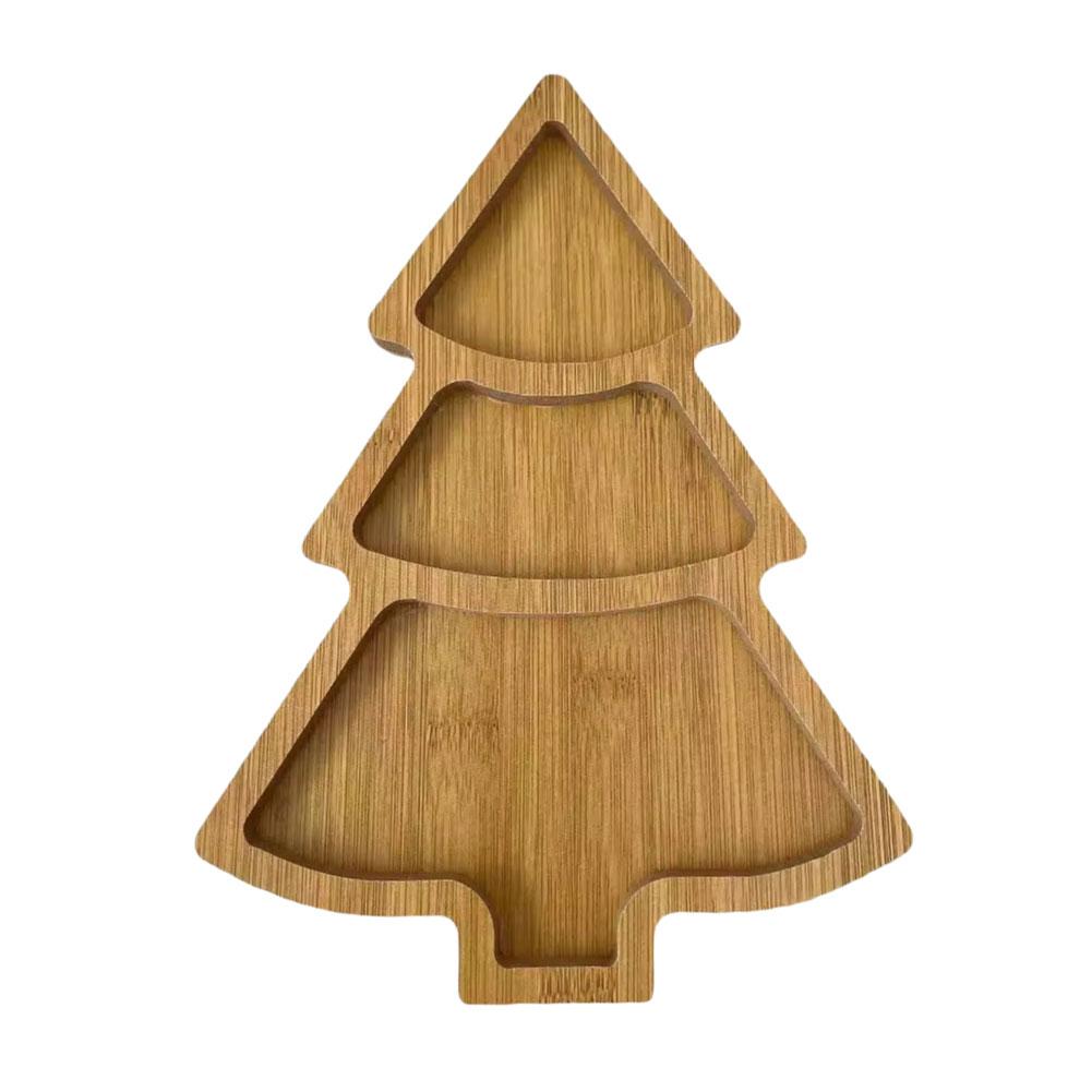 thumbnail image 4 of SGACAI Bandeja de madera para árbol de Navidad con forma de Papá Noel, plato para sushi D1P2, plato para dulces 9CP1, 4 of 7