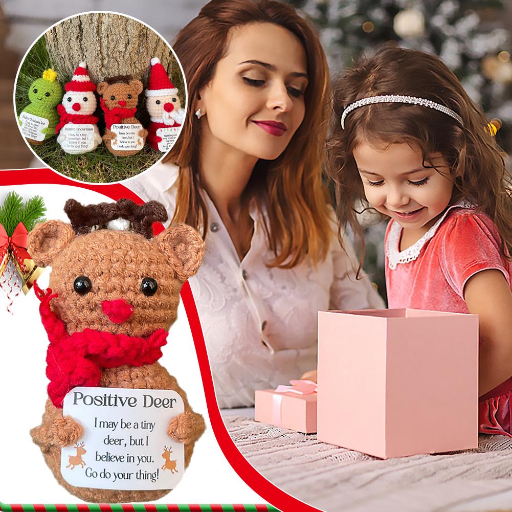 thumbnail image 3 of SGACAI NUEVA muñeca navideña positiva con tarjeta hecha a mano, adorno de abeja de apoyo emocional, decoración navideña para habitación, regalos de animales, 3 of 7