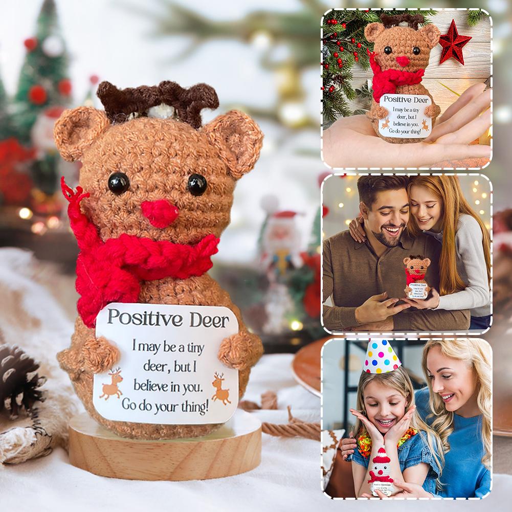 thumbnail image 2 of SGACAI NUEVA muñeca navideña positiva con tarjeta hecha a mano, adorno de abeja de apoyo emocional, decoración navideña para habitación, regalos de animales, 2 of 7