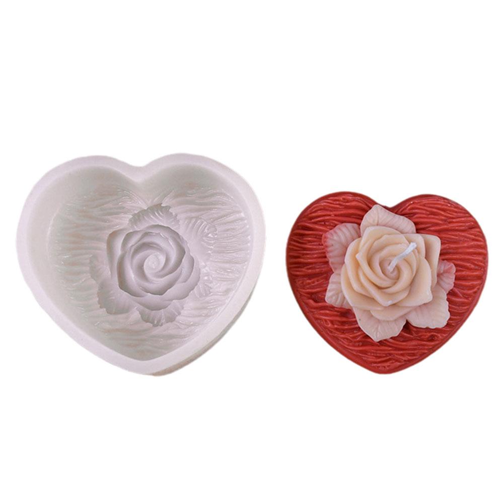 thumbnail image 4 of Ruifaya Molde para velas de aromaterapia con forma de rosa y corazón tejido ▲α ◆◇, 4 of 7