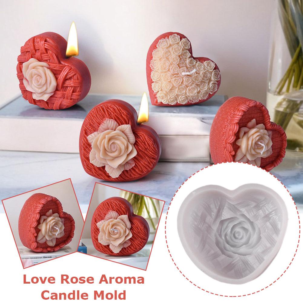 thumbnail image 2 of Ruifaya Molde para velas de aromaterapia con forma de rosa y corazón tejido ▲α ◆◇, 2 of 7