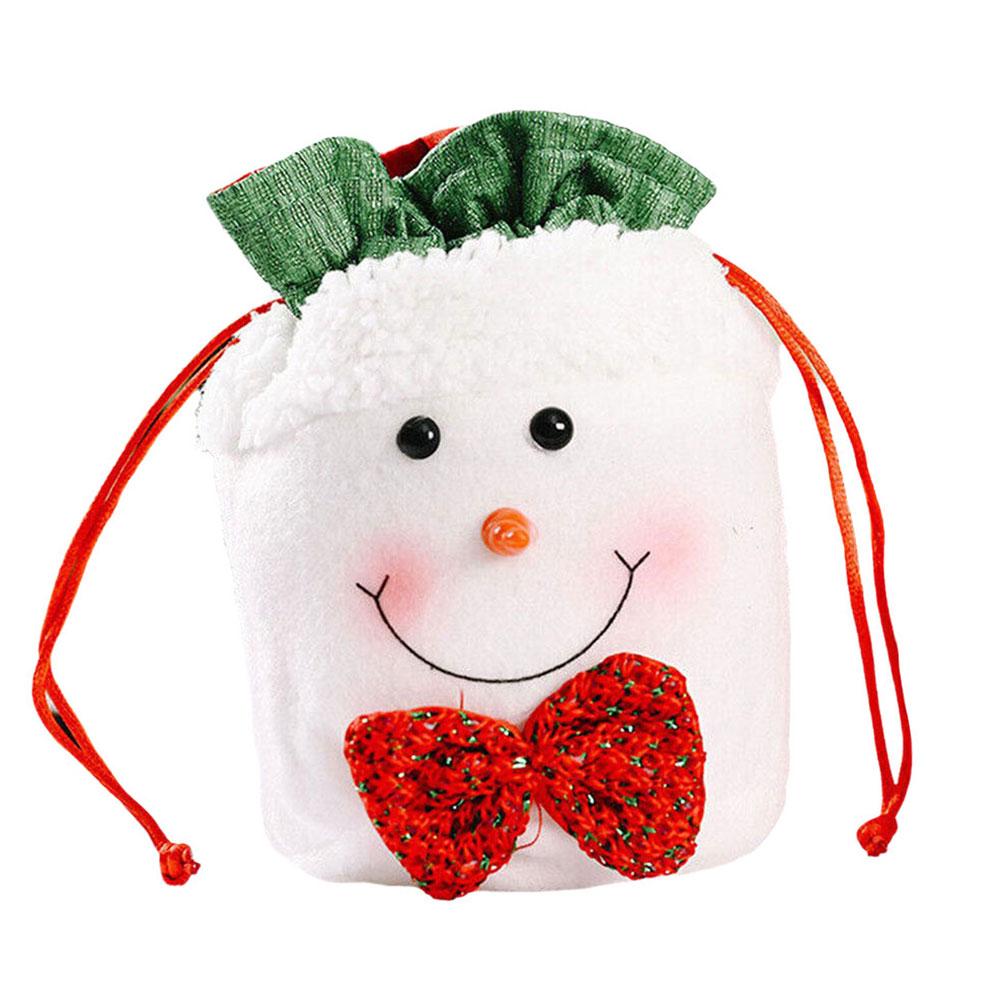 thumbnail image 4 of SGACAI Bolsa de regalo de Navidad Bolsa de dulces de manzana Bolsa de Papá Noel Muñeco de nieve Alce Bolsa de mano con cordón )▲, 4 of 7