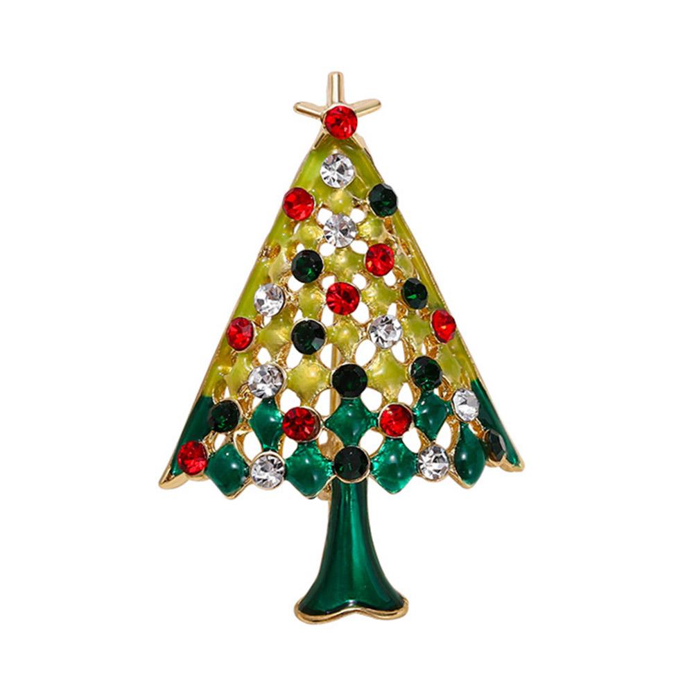 thumbnail image 4 of Wartleves Nuevo y bonito broche de árbol de Navidad con cristales de estrás transparentes✨i, 4 of 7