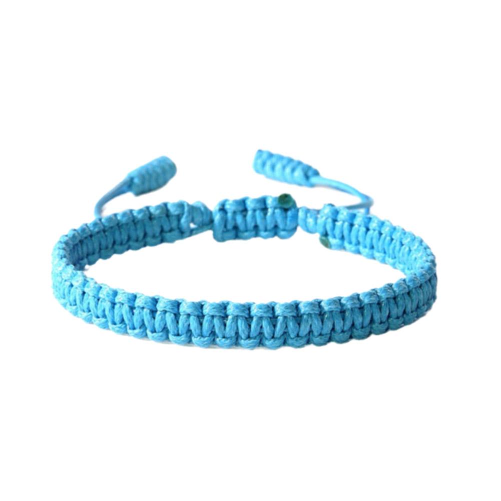 thumbnail image 4 of Wartleves Pulseras de la amistad azules para mujer Pulseras de cordón ajustable hechas a mano, 4 of 7