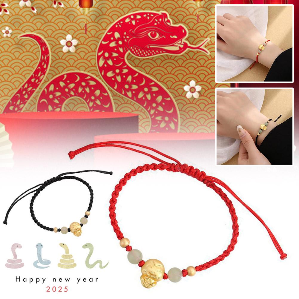thumbnail image 3 of Ruifaya Pulsera con patrón de serpiente Pulsera de cadena de la serie Serpiente del año chino 2025, 3 of 7