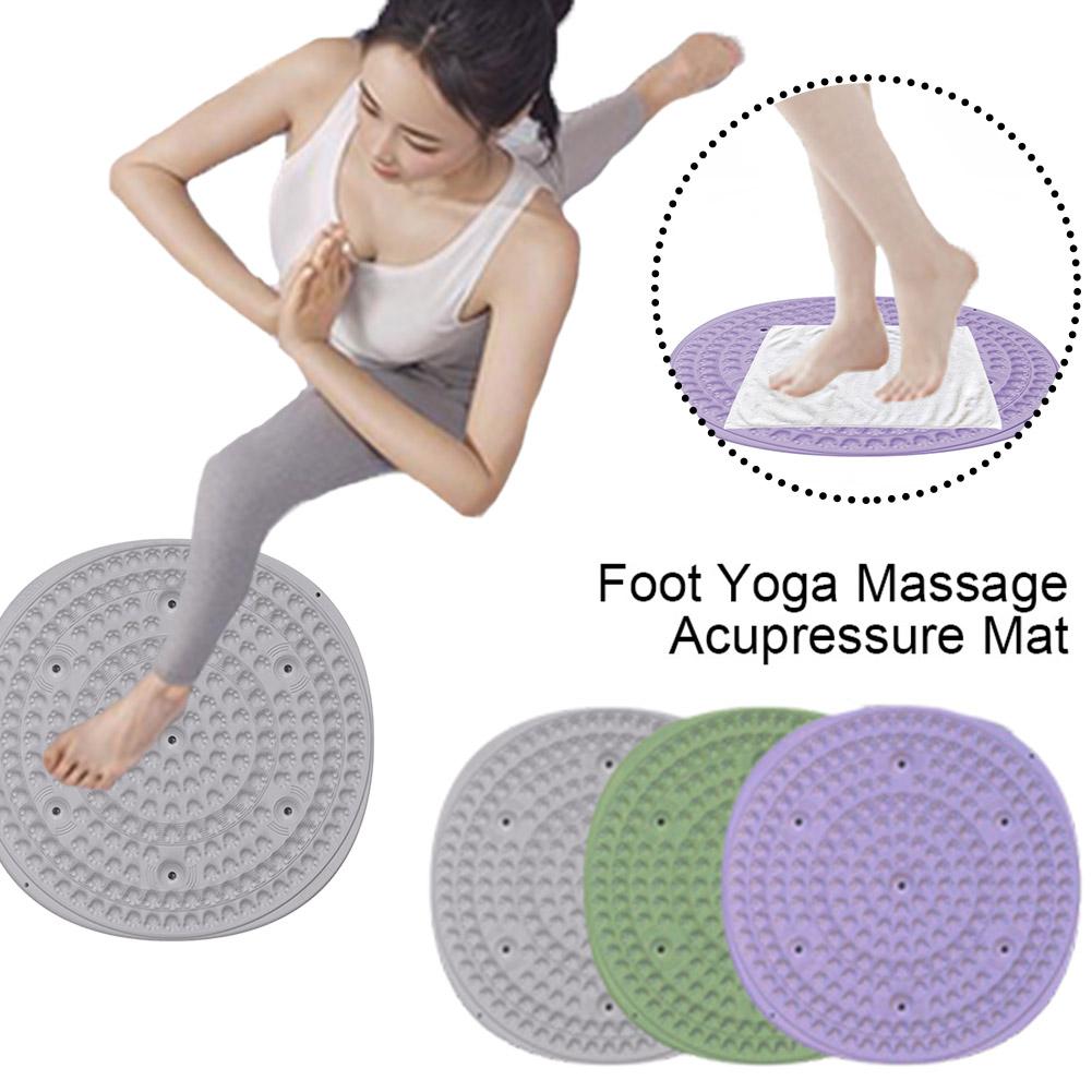 thumbnail image 2 of Ruifaya Esterilla de acupresión para masaje de pies y yoga, esterilla redonda para ejercicios de relajación muscular E1 W, 2 of 7