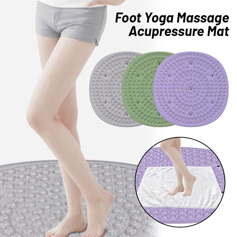 thumbnail image 3 of Ruifaya Esterilla de acupresión para masaje de pies y yoga, esterilla redonda para ejercicios de relajación muscular E1 W, 3 of 7