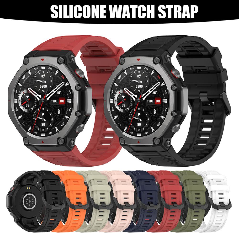 thumbnail image 2 of Ruifaya Correa de silicona para reloj inteligente Huami Amazfit T-REX 3, pulsera deportiva, 2 of 7