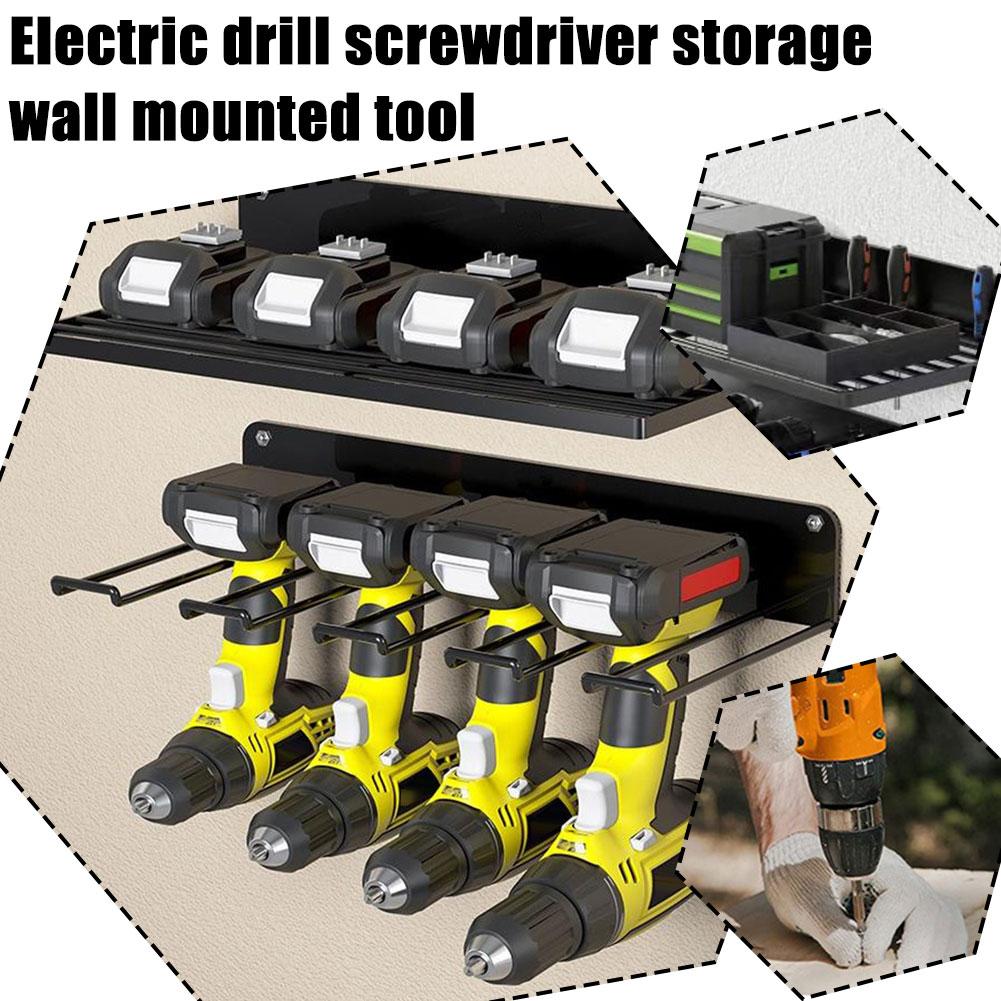thumbnail image 3 of Wartleves Organizador de herramientas eléctricas de alta resistencia, soporte para taladro, montaje en pared, almacenamiento de herramientas eléctricas, Navidad, 3 of 7