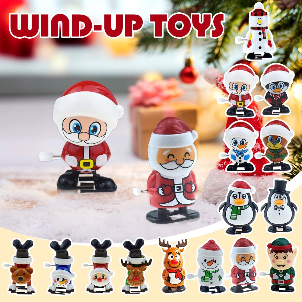 thumbnail image 2 of SGACAI Juguetes de cuerda para Navidad, Papá Noel, muñeco de nieve, ciervo, pingüino, juguetes de cuerda, lindo regalo de Navidad con mecanismo de relojería, juguete de Papá Noel, bolsa de Navidad,, 2 of 7