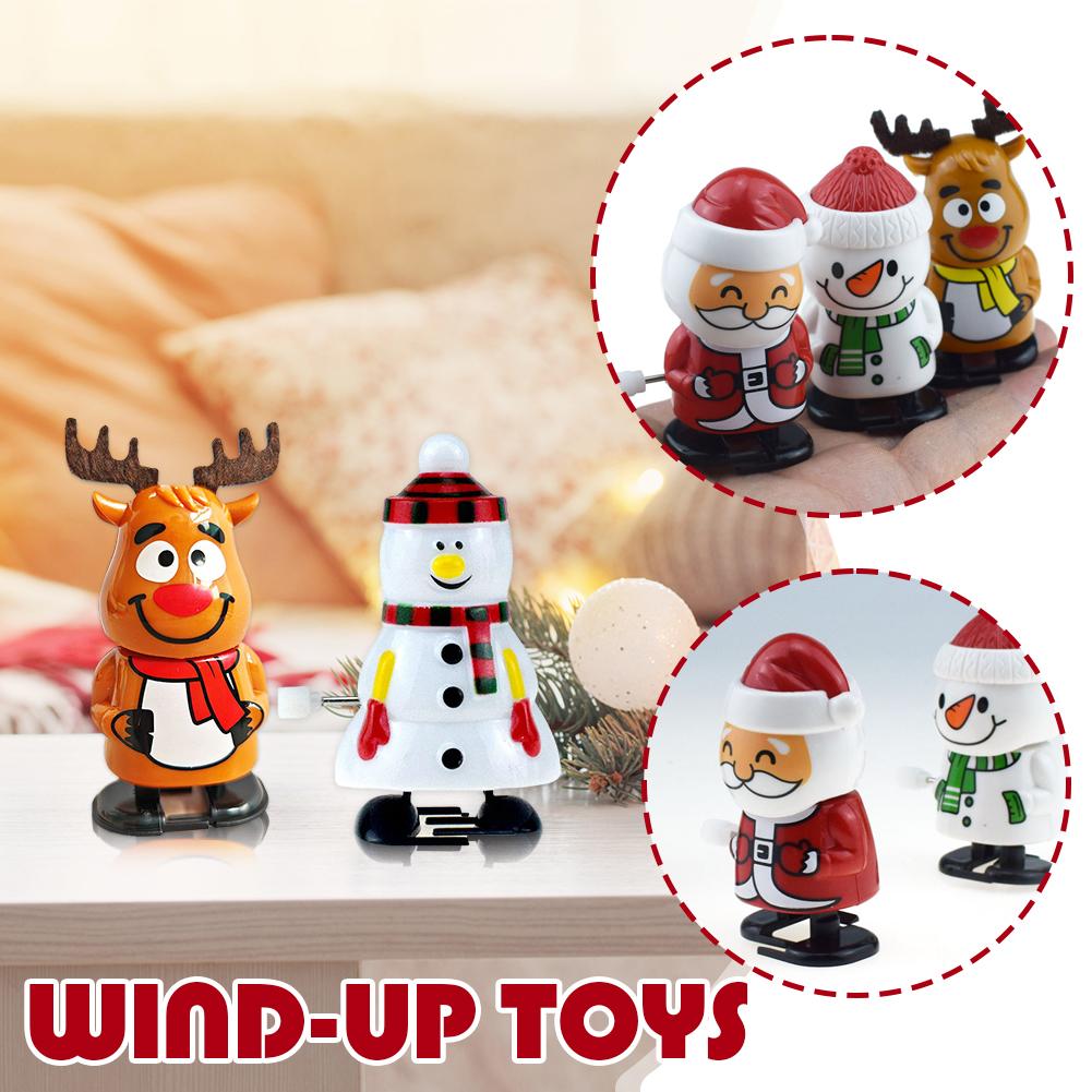 thumbnail image 3 of SGACAI Juguetes de cuerda para Navidad, Papá Noel, muñeco de nieve, ciervo, pingüino, juguetes de cuerda, lindo regalo de Navidad con mecanismo de relojería, juguete de Papá Noel, bolsa de Navidad,, 3 of 7