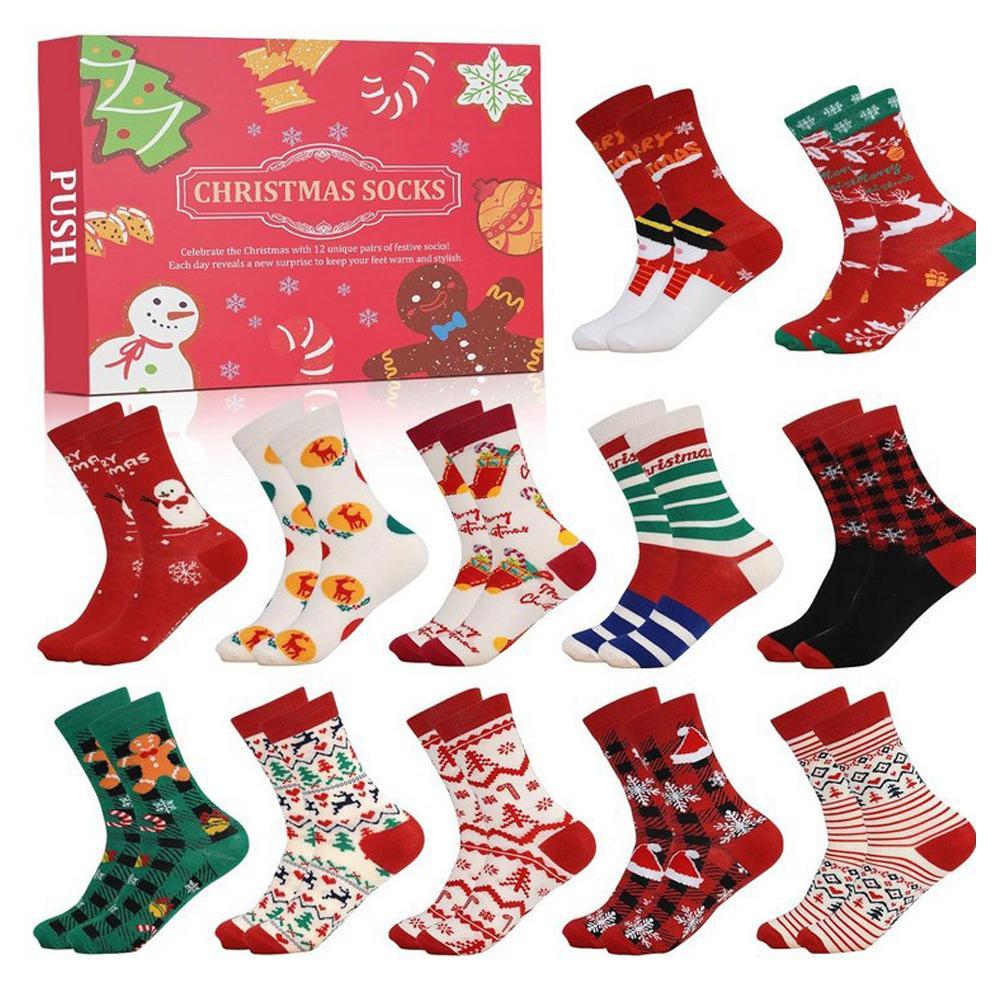Calendario De Adviento De Calcetines Pac-Man Para Hombre - 12 Pares De Calcetines Retro En Talla 40-45 - Regalo Perfecto Para Fans De Los Videojuegos Clásicos