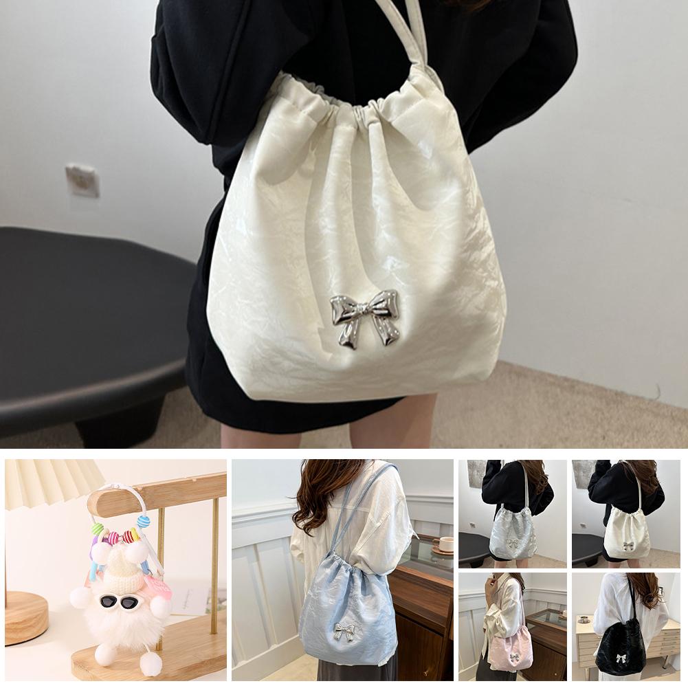 thumbnail image 2 of SGACAI Bolso tipo cubo con lazo, bolso de hombro de moda para mujerθÆ, 2 of 7