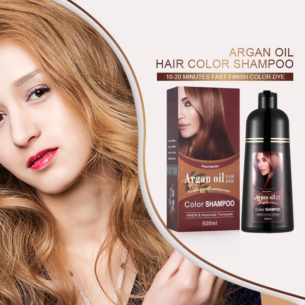 thumbnail image 2 of SGACAI Champú para teñir el cabello de forma natural, permanente e instantánea, con aceite de argán, 500 ml, 2 of 7