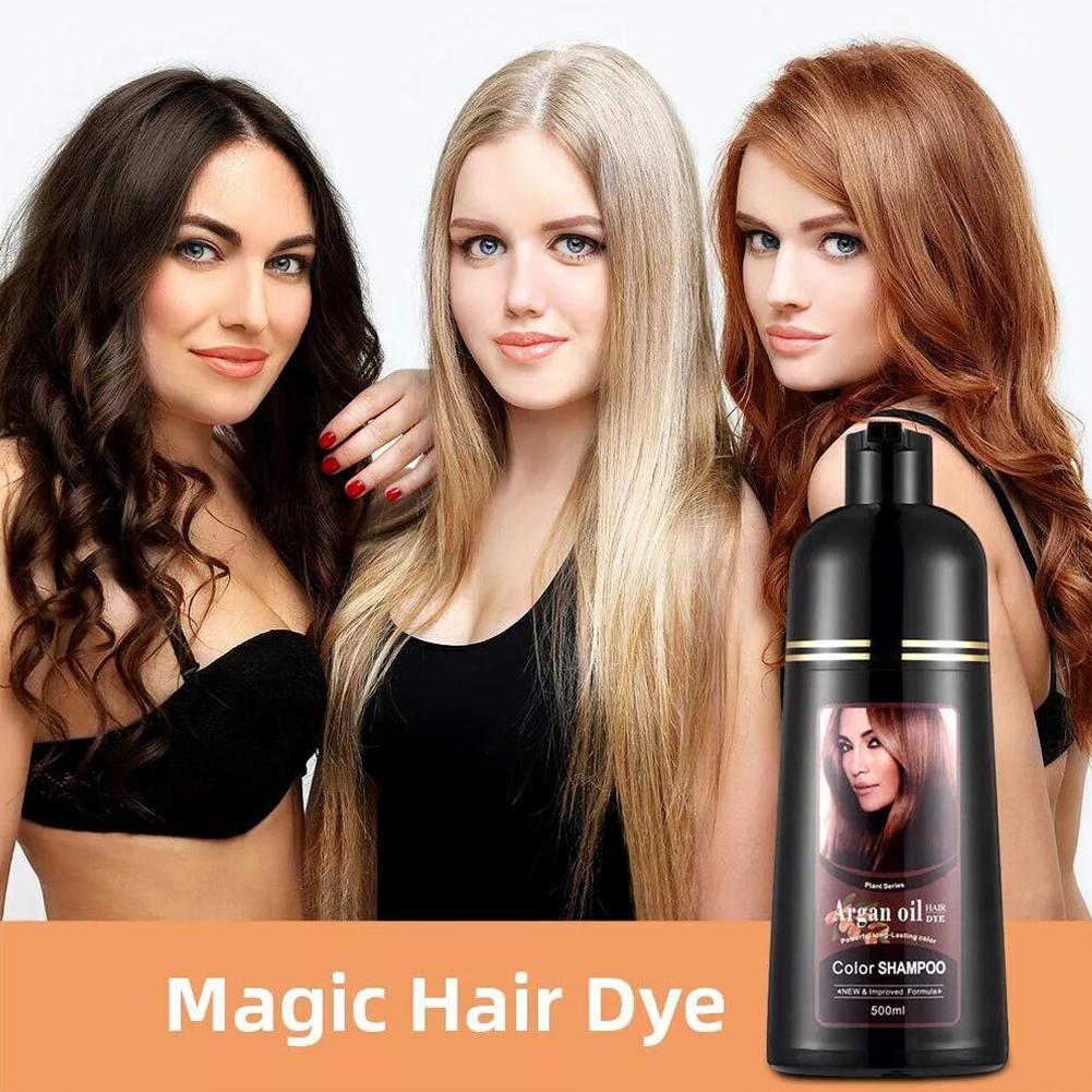 thumbnail image 3 of SGACAI Champú para teñir el cabello de forma natural, permanente e instantánea, con aceite de argán, 500 ml, 3 of 7