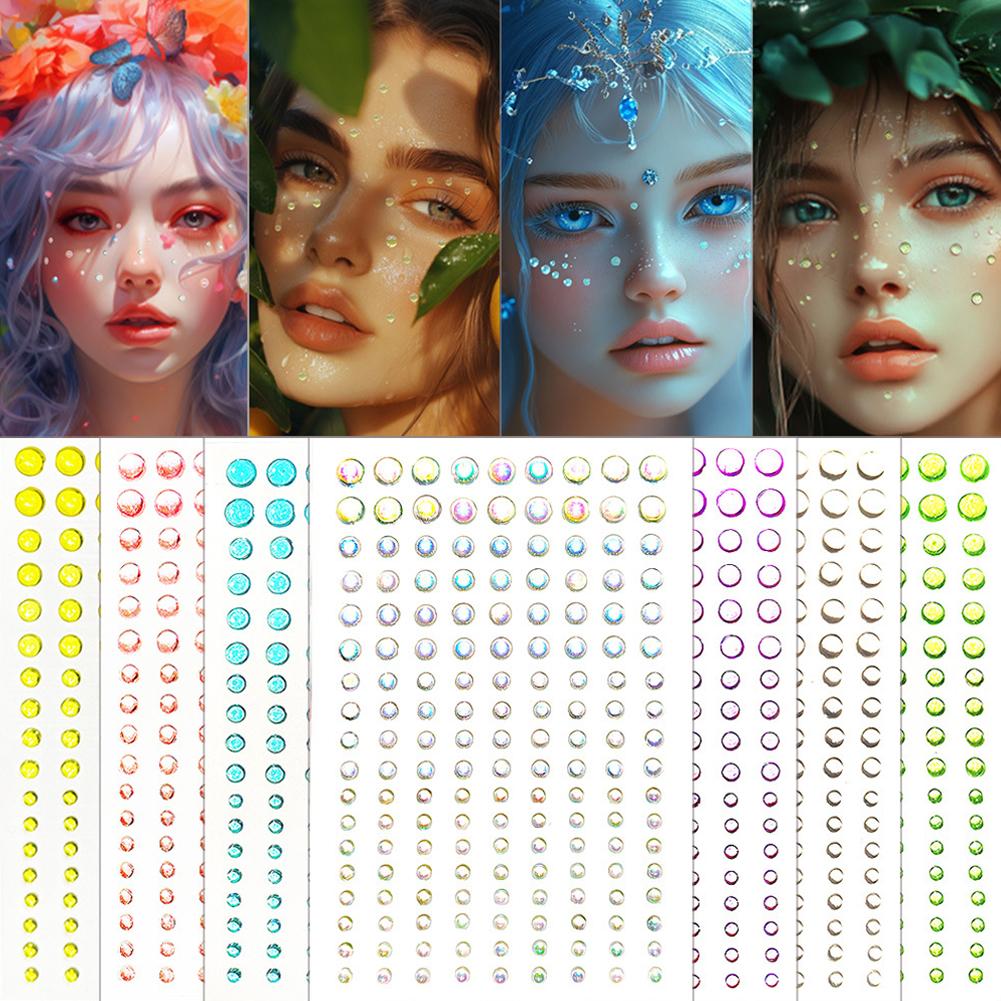 thumbnail image 2 of Ruifaya Elegante En Delicate Puur Pegatinas de Gotas de Agua, Accesorios de Maquillaje, Cosplay, 2 of 7