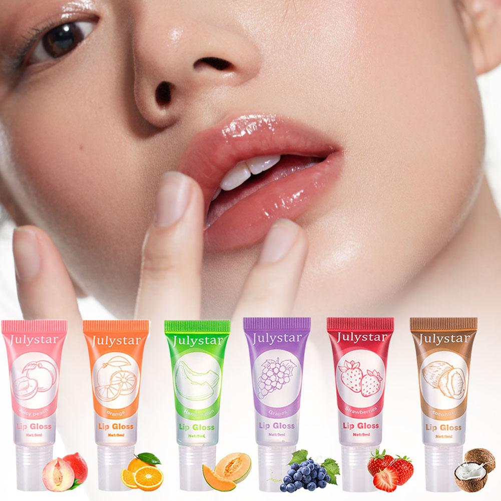 thumbnail image 4 of SGACAI Aceite labial con sabor a fruta y vitamina E Gelatina de melocotón Brillo labial hidratante Base labial de cuidado prolongado Hidratación duradera Maquillaje transparente, 4 of 7