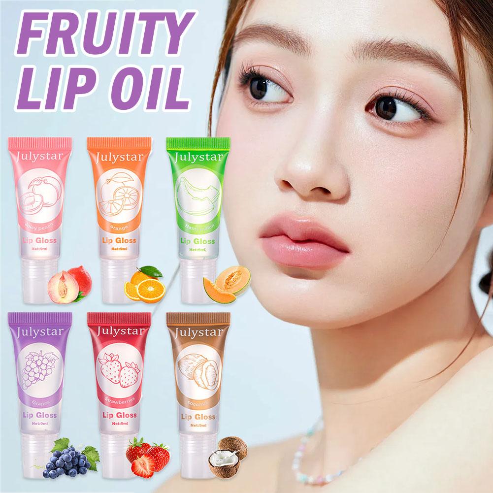 thumbnail image 2 of SGACAI Aceite labial con sabor a fruta y vitamina E Gelatina de melocotón Brillo labial hidratante Base labial de cuidado prolongado Hidratación duradera Maquillaje transparente, 2 of 7