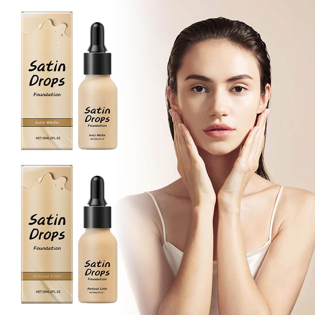 thumbnail image 2 of Wartleves Base de maquillaje líquida Satin Makeup Drops de 30 ml, larga duración y protección solar SPF 30., 2 of 7
