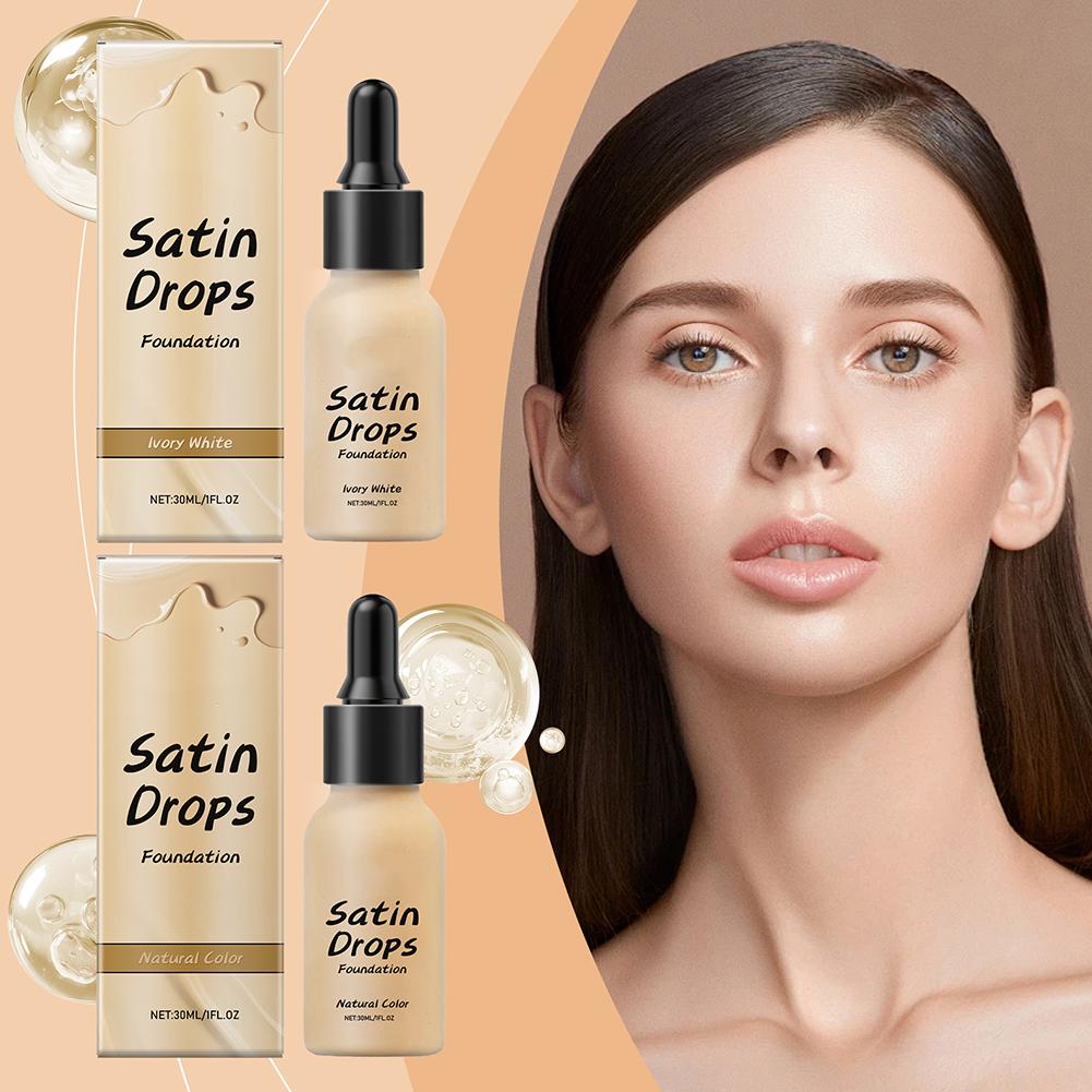 thumbnail image 3 of Wartleves Base de maquillaje líquida Satin Makeup Drops de 30 ml, larga duración y protección solar SPF 30., 3 of 7