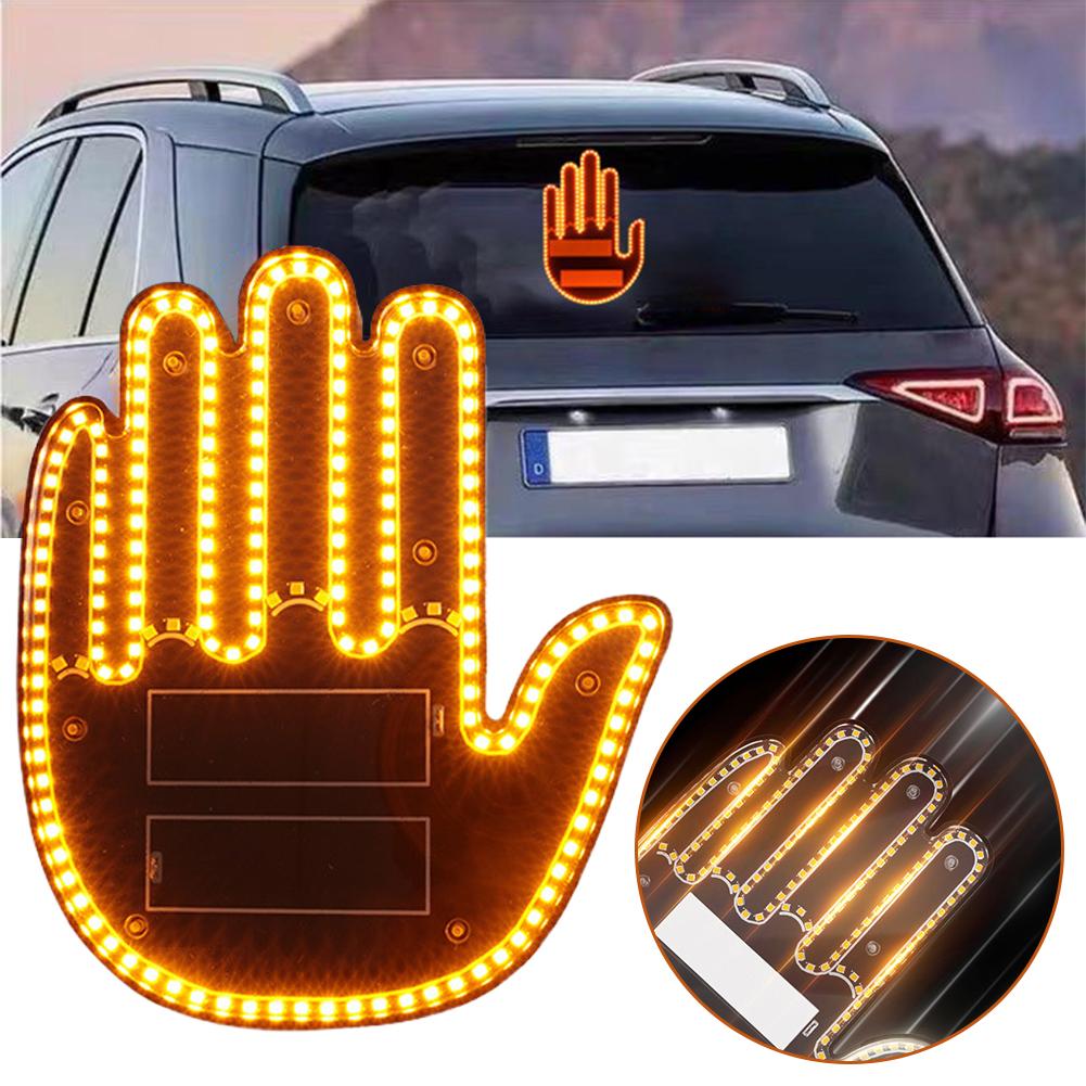 thumbnail image 4 of Ruifaya Luces de señal de mano para automóvil con luces de gestos de dedo medio a distancia Luces de luz para dedos, 4 of 7