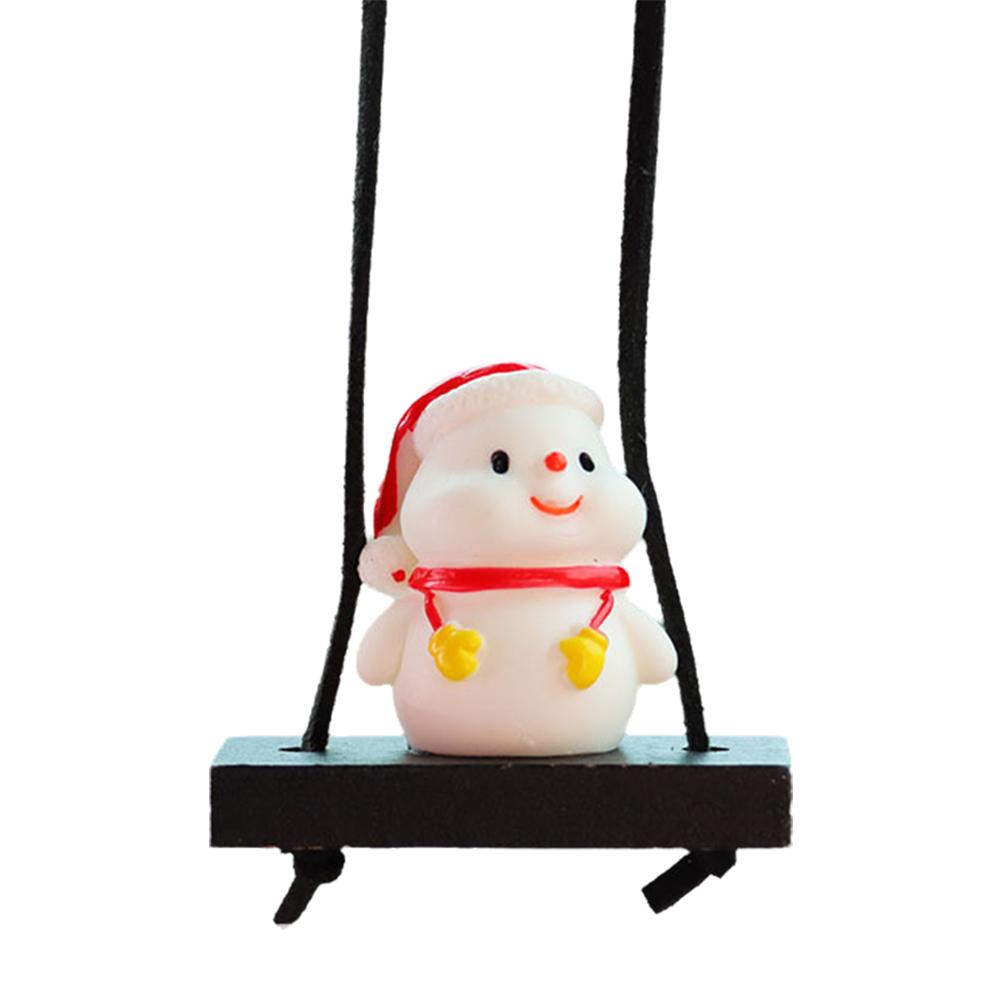 thumbnail image 4 of Ruifaya Colgante de dibujos animados de muñeco de nieve y Papá Noel para coche de Navidad: regalo perfecto para coche, 4 of 7