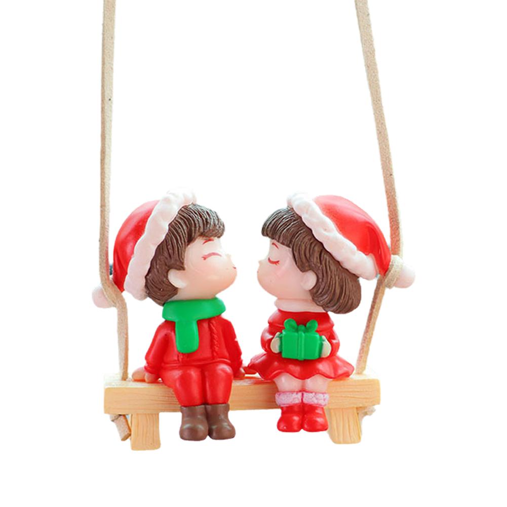 thumbnail image 5 of Ruifaya Colgante de dibujos animados de muñeco de nieve y Papá Noel para coche de Navidad: regalo perfecto para coche, 5 of 7