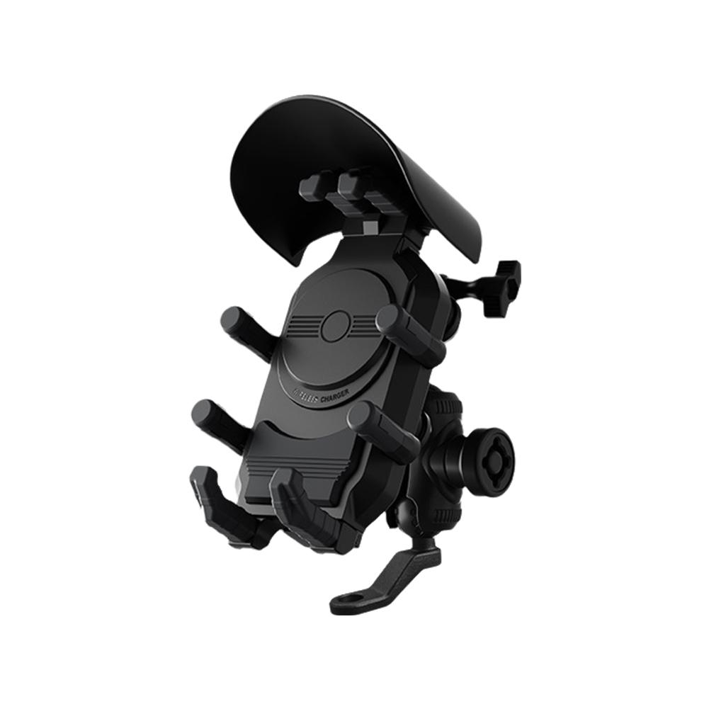 thumbnail image 5 of SGACAI Amortiguador de choque de teléfono de carga rápida para motocicleta, resistente al agua, antirrobo, soporte para teléfono móvil I8U9 para motocicleta, 5 of 7