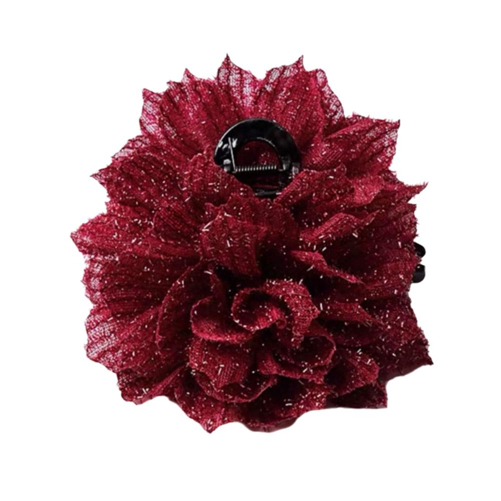 thumbnail image 5 of Wartleves Horquilla de flores 2024 Nueva pinza de flores de tul con lentejuelas y peonías, 5 of 7
