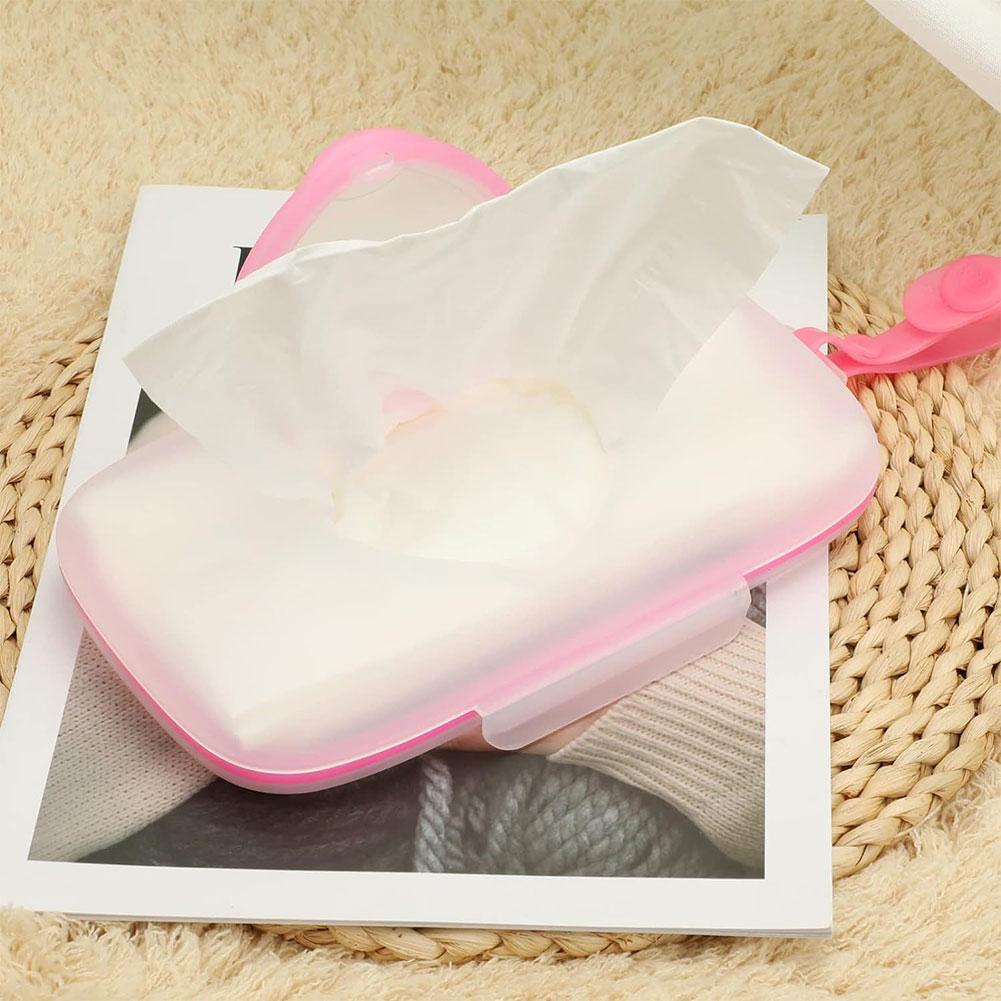 thumbnail image 2 of SGACAI Dispensador de toallitas húmedas para bebés, caja de almacenamiento de pañuelos, estuche portátil para toallitas húmedas, soporte para toallitas para bebés y adultos, bolsa de viaje para toa, 2 of 7