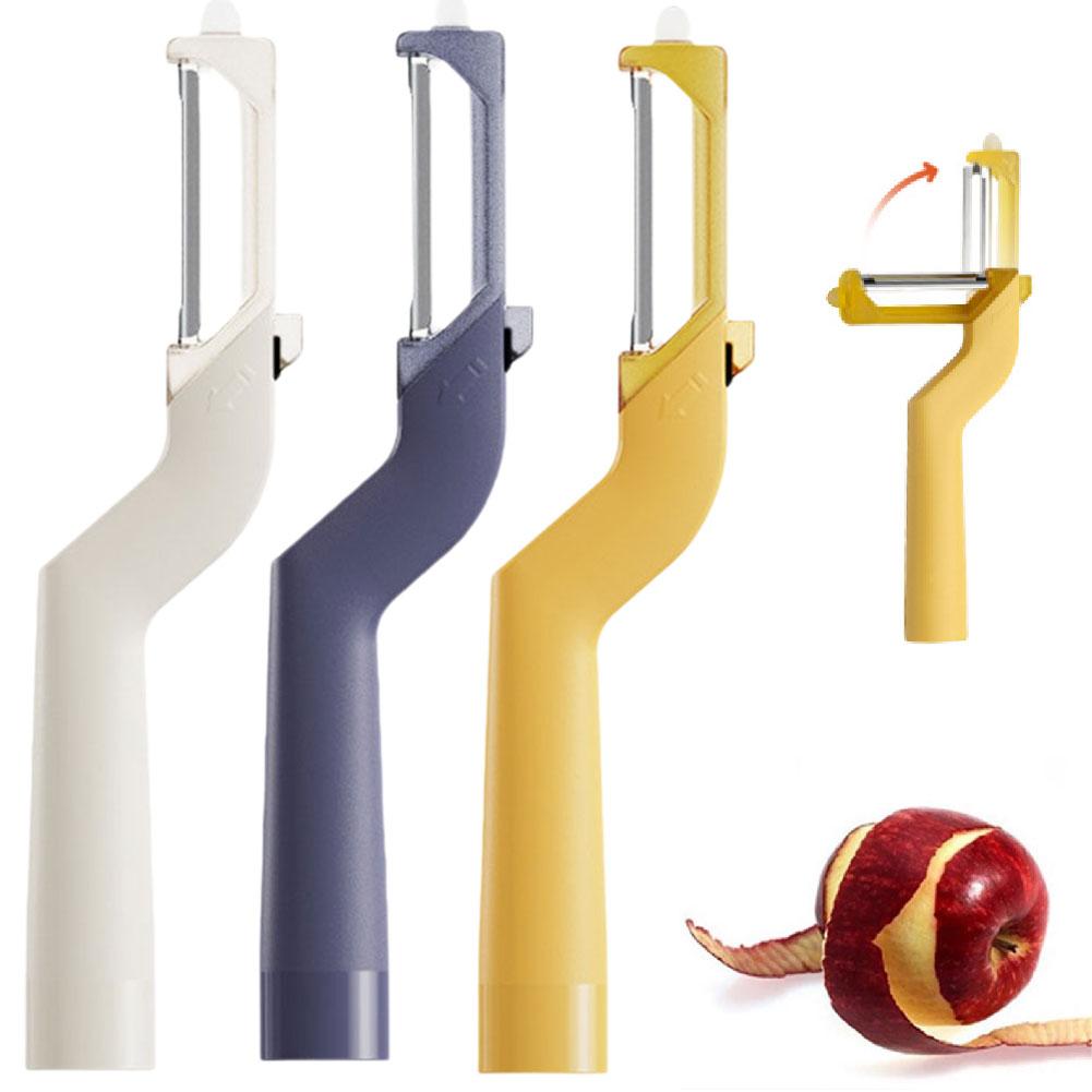 thumbnail image 3 of Ruifaya Pelador de mano, pelador de frutas reversible multifuncional, pelador doméstico, pelador giratorio de 90 grados, utensilio de cocina para pelar patatas para frutas y verduras, 3 of 7