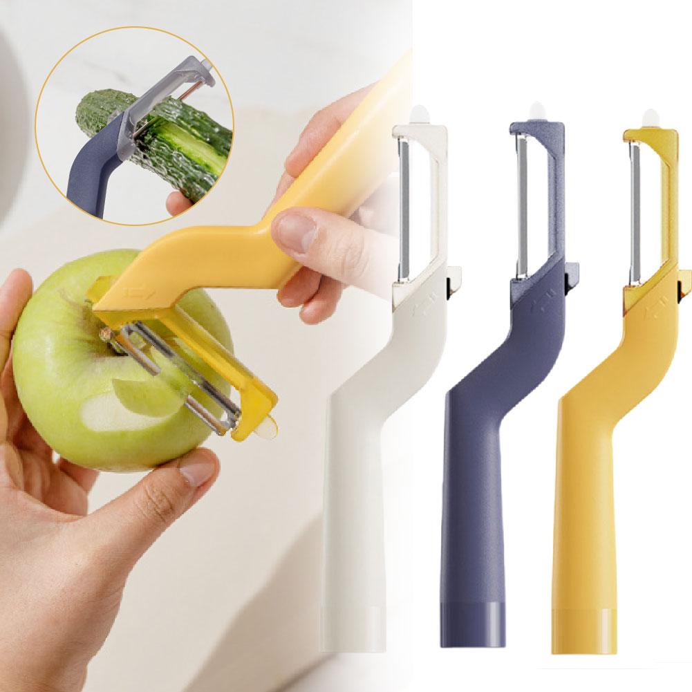 thumbnail image 2 of Ruifaya Pelador de mano, pelador de frutas reversible multifuncional, pelador doméstico, pelador giratorio de 90 grados, utensilio de cocina para pelar patatas para frutas y verduras, 2 of 7