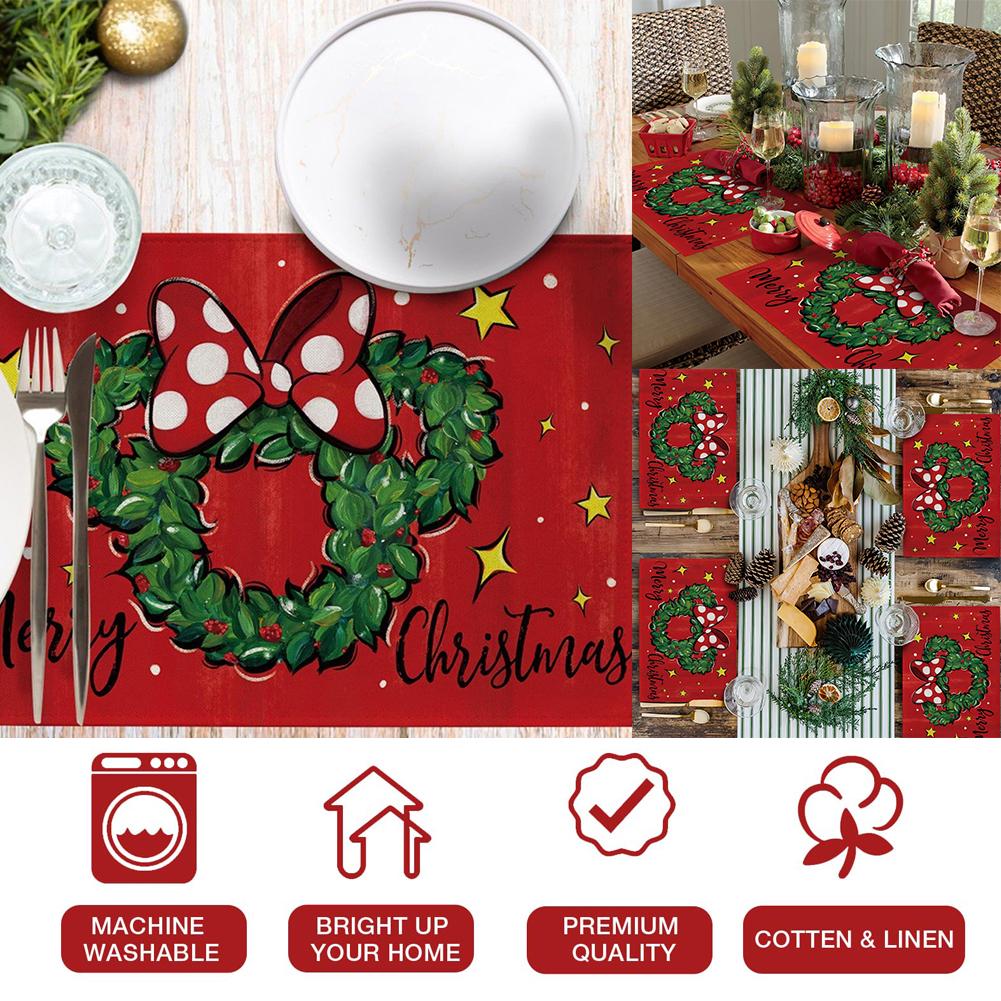 thumbnail image 3 of Wartleves Mantel navideño Mantel individual para el hogar Suministros de decoración navideña de √ё, 3 of 7