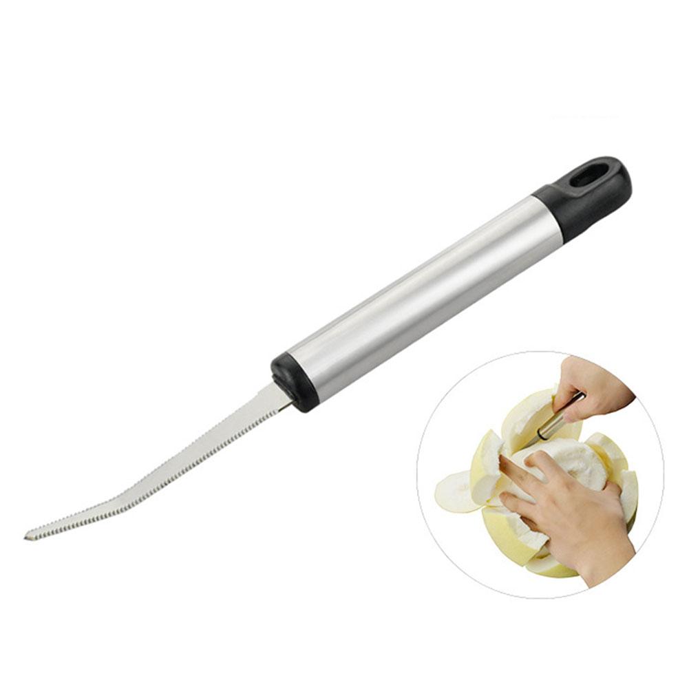 thumbnail image 3 of Wartleves jileijar 2PACK Pelador de pomelo, herramienta para pelar cáscara de naranja de acero inoxidable, pelador de naranja, pelador curvo dentado para frutas, pomelo y cítricos, 3 of 7
