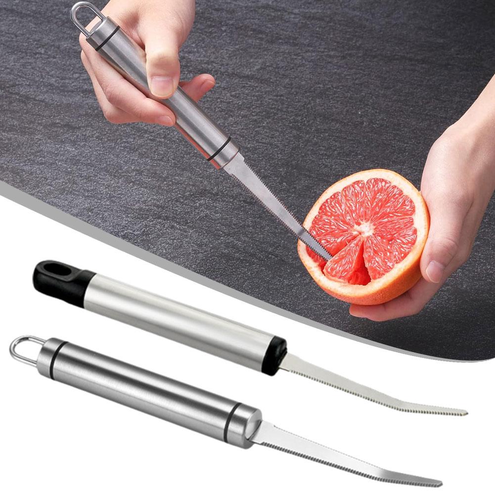 thumbnail image 4 of Wartleves jileijar 2PACK Pelador de pomelo, herramienta para pelar cáscara de naranja de acero inoxidable, pelador de naranja, pelador curvo dentado para frutas, pomelo y cítricos, 4 of 7