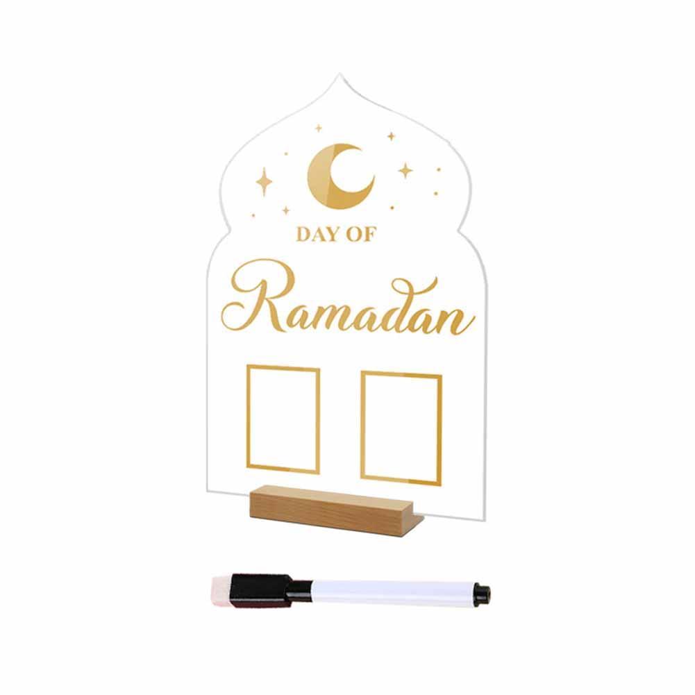 thumbnail image 5 of SGACAI Tablero de calendario de Ramadán acrílico reutilizable para fiestas y decoración del hogar, 5 of 7