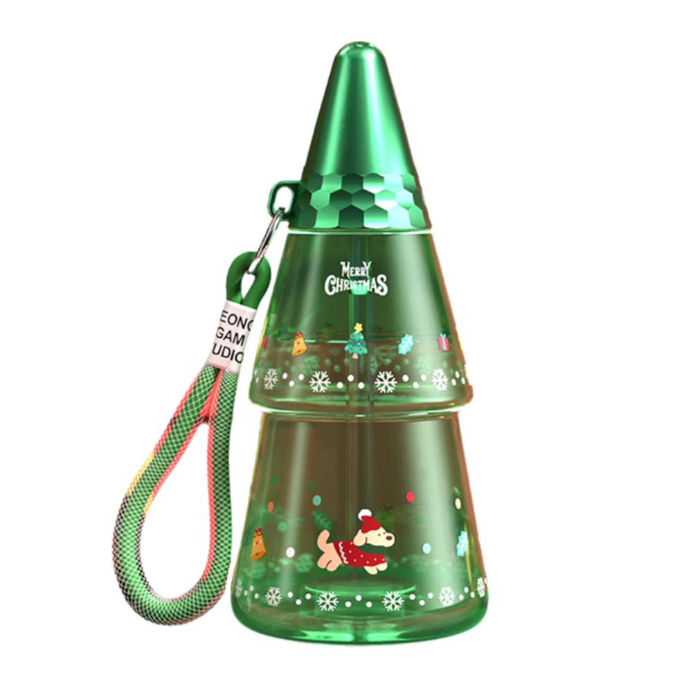 thumbnail image 4 of Ruifaya Suministros de decoración navideña, botella de agua con forma de árbol de Navidad, linda botella de agua con forma de árbol de Navidad, vasos reutilizables con forma de árbol de Navidad y pa, 4 of 7