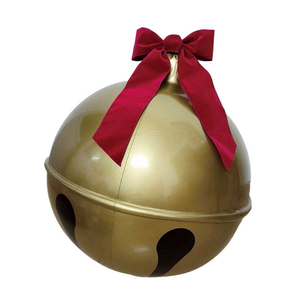 thumbnail image 4 of Wartleves Bolas navideñas inflables de 18 pulgadas, adornos inflables gigantes de cascabeles navideños, decoración inflable de cascabeles navideños de PVC, adorno navideño inflable reutilizable, para, 4 of 7