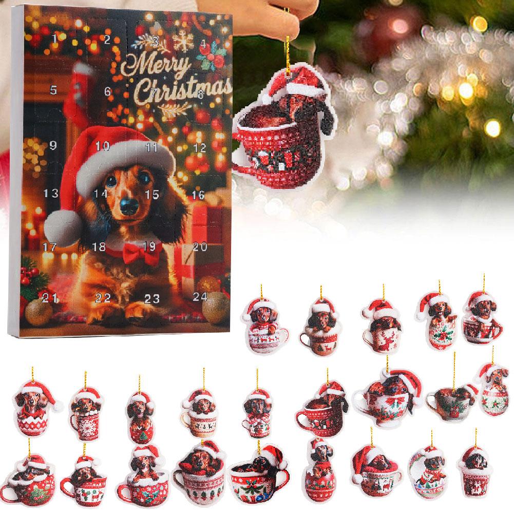 thumbnail image 2 of SGACAI Calendario de Adviento 2024 con Dachshunds Calendario de cuenta regresiva para Navidad Calendario de Adviento con lindos regalos L1H5, 2 of 7