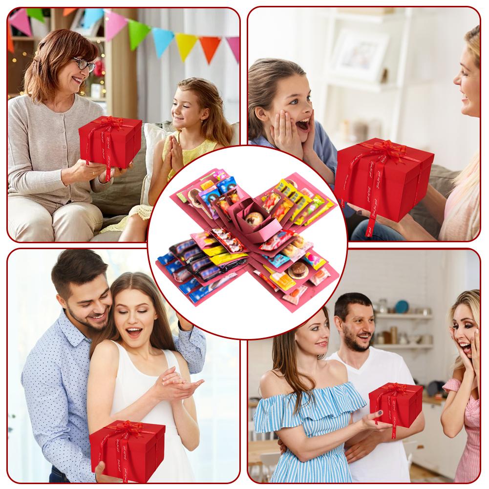 thumbnail image 2 of SGACAI Caja de regalo sorpresa de 5 capas con forma de explosión para hacer tú mismo, caja de regalo sorpresa, caja de 5 capas con forma de explosión para aperitivos, caja de regalo explosiva, caja, 2 of 7