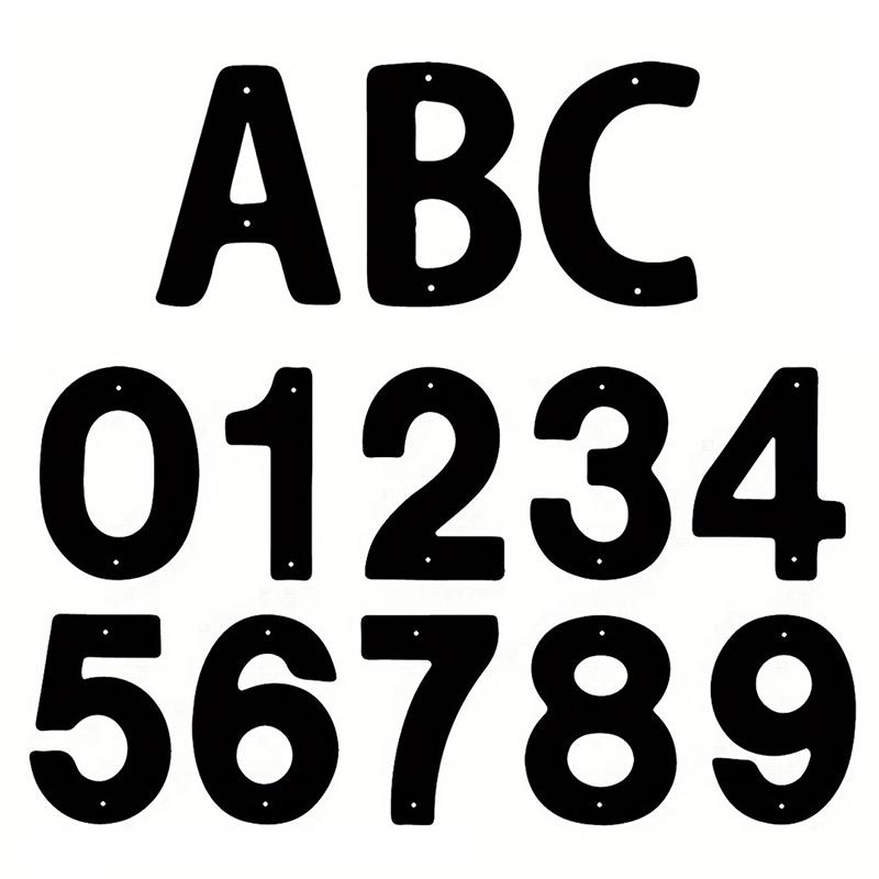 thumbnail image 4 of SGACAI Letras del alfabeto para dirección de puerta de casa antigua de hierro forjado fundido de color negro, 4 of 7