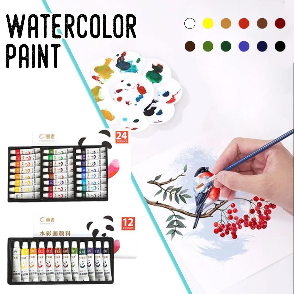 thumbnail image 2 of Wartleves Juego de acuarelas artísticas de 12 colores y 24 colores, tubos de 5 ml, Artist Craft L1C3, 2 of 7