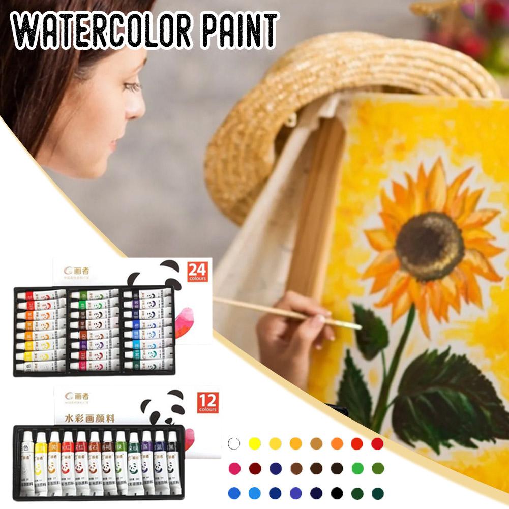 thumbnail image 3 of Wartleves Juego de acuarelas artísticas de 12 colores y 24 colores, tubos de 5 ml, Artist Craft L1C3, 3 of 7