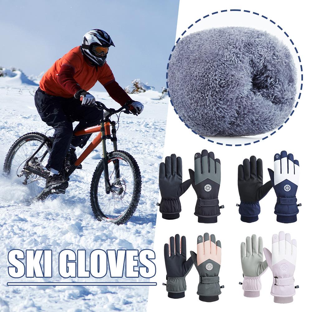 thumbnail image 2 of Wartleves Guantes de esquí de invierno impermeables para snowboard y nieve, guantes térmicos, guantes para hombres y mujeres., 2 of 7
