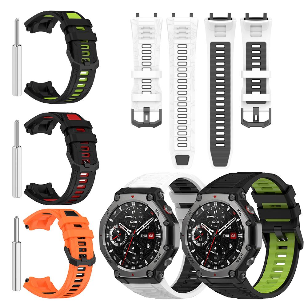 thumbnail image 2 of Ruifaya Correa de silicona para reloj inteligente Amazfit T-REX 3, repuesto original ∩, 2 of 7