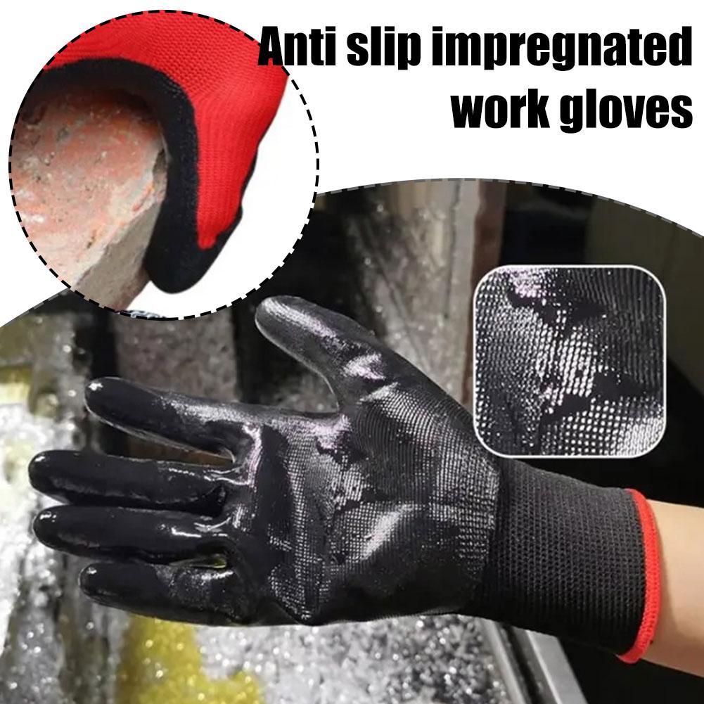 thumbnail image 2 of Wartleves 1 par de guantes de nitrilo antideslizantes resistentes al desgaste y de goma para neumáticos de invierno, 2 of 7