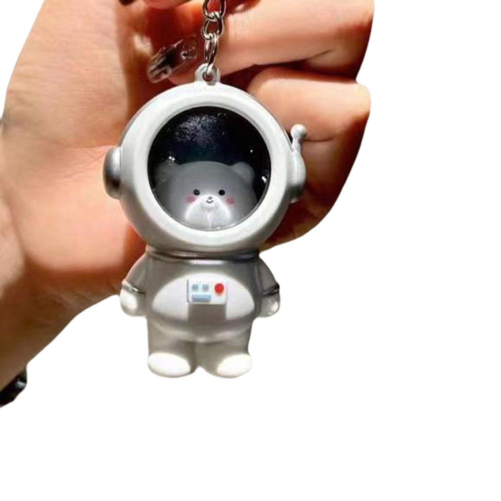 thumbnail image 5 of Wartleves Llavero con luz de oso astronauta espacial, juguete colgante luminoso, regalo decorativo, 5 of 7